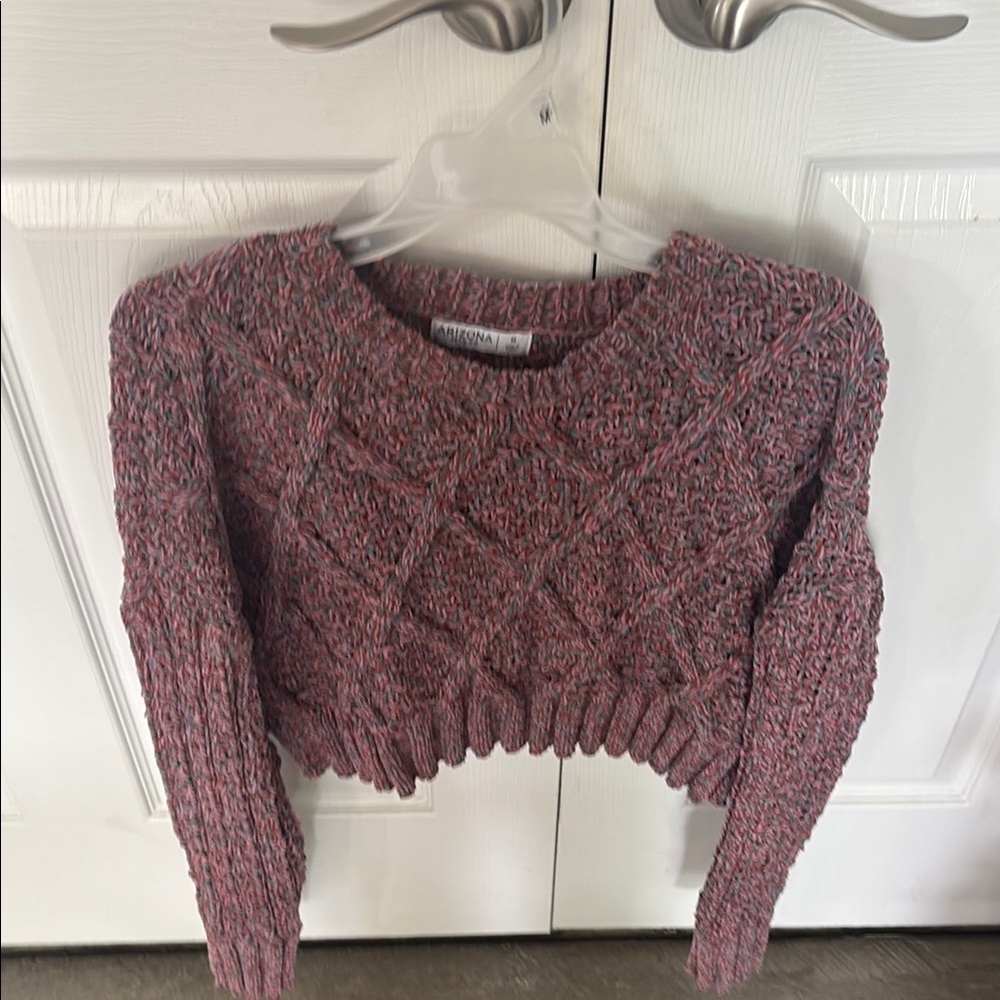 Arizon Pink Crew Neck Sweater Cozy Knit Design